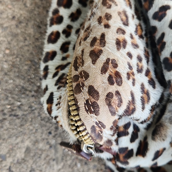 rgeous Terrida Tangaroa Leopard Real Leather Fur Weekender Carry On Handbag - Picture 3 of 6